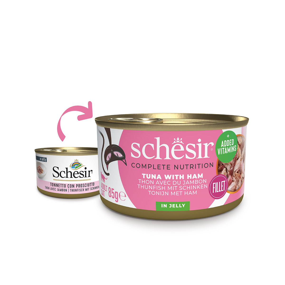 Schesir Cat Complete Thunfisch mit Schinken in Jelly