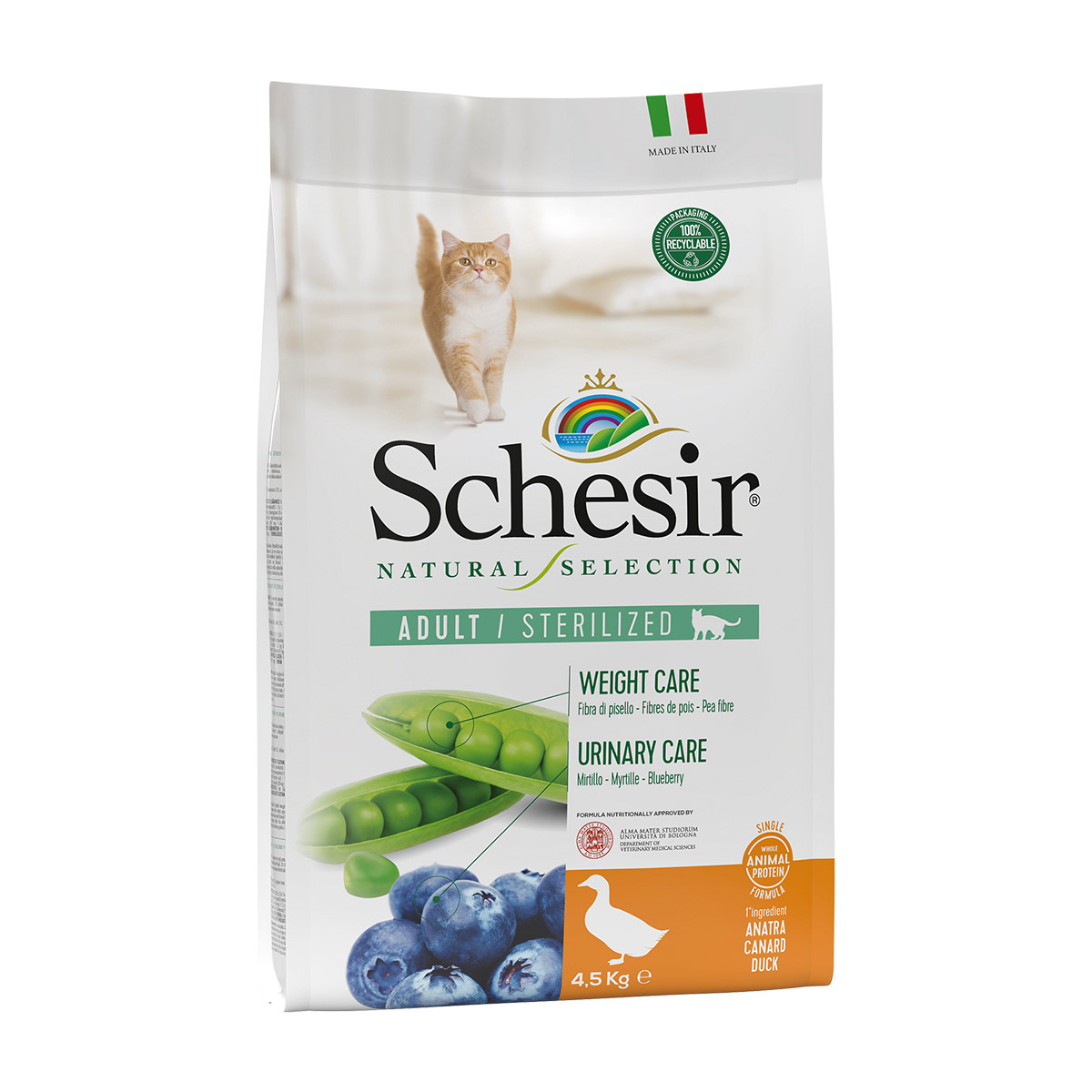 Schesir Cat Natural Selection Sterilized kachna 4,5 kg
