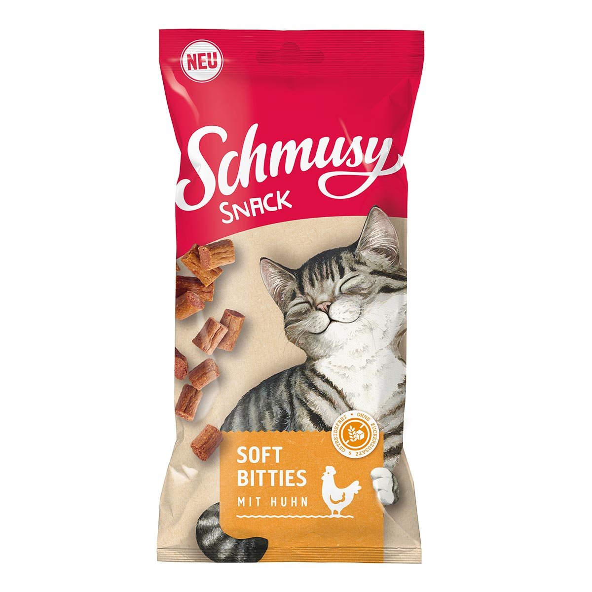 Schmusy Snack Soft Bitties pamlsky s kuřecím masem 60 g