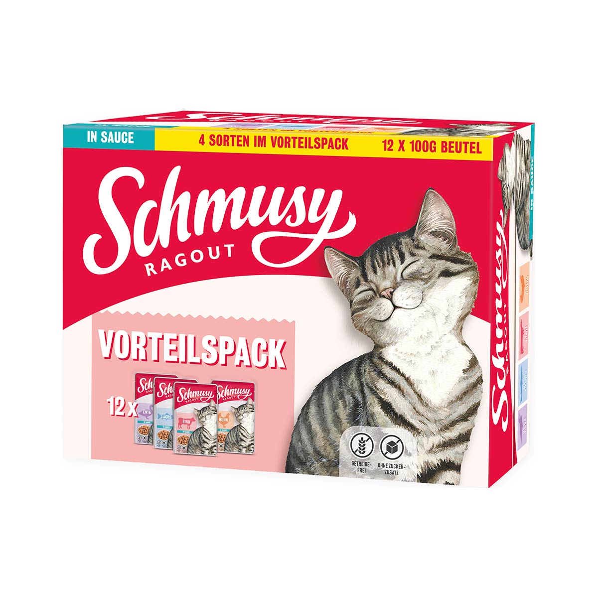 Schmusy ragú v omáčce ve výhodném balení 12 x 100 g