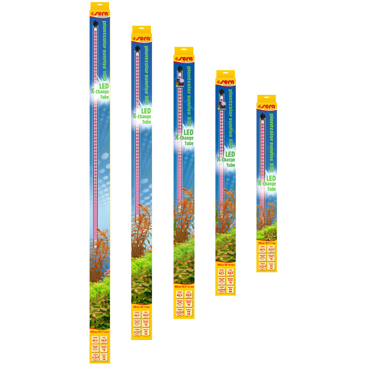 sera LED X-Change Tube osvětlení plantcolor sunrise 965 mm / 12,3 W