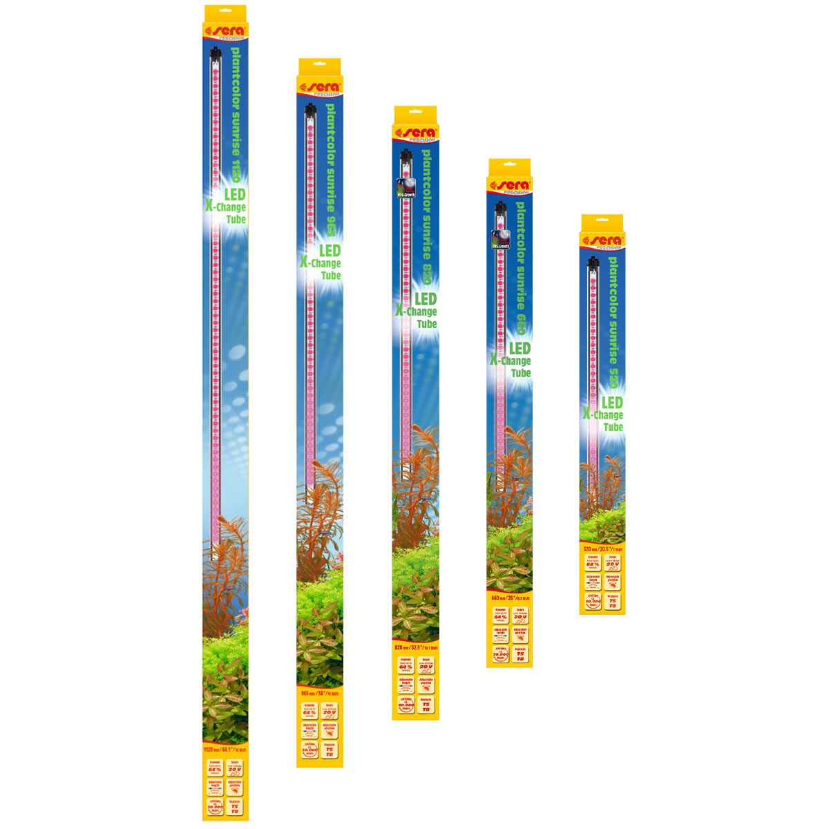 sera LED X-Change Tube osvětlení plantcolor sunrise 360 mm / 3,6 W