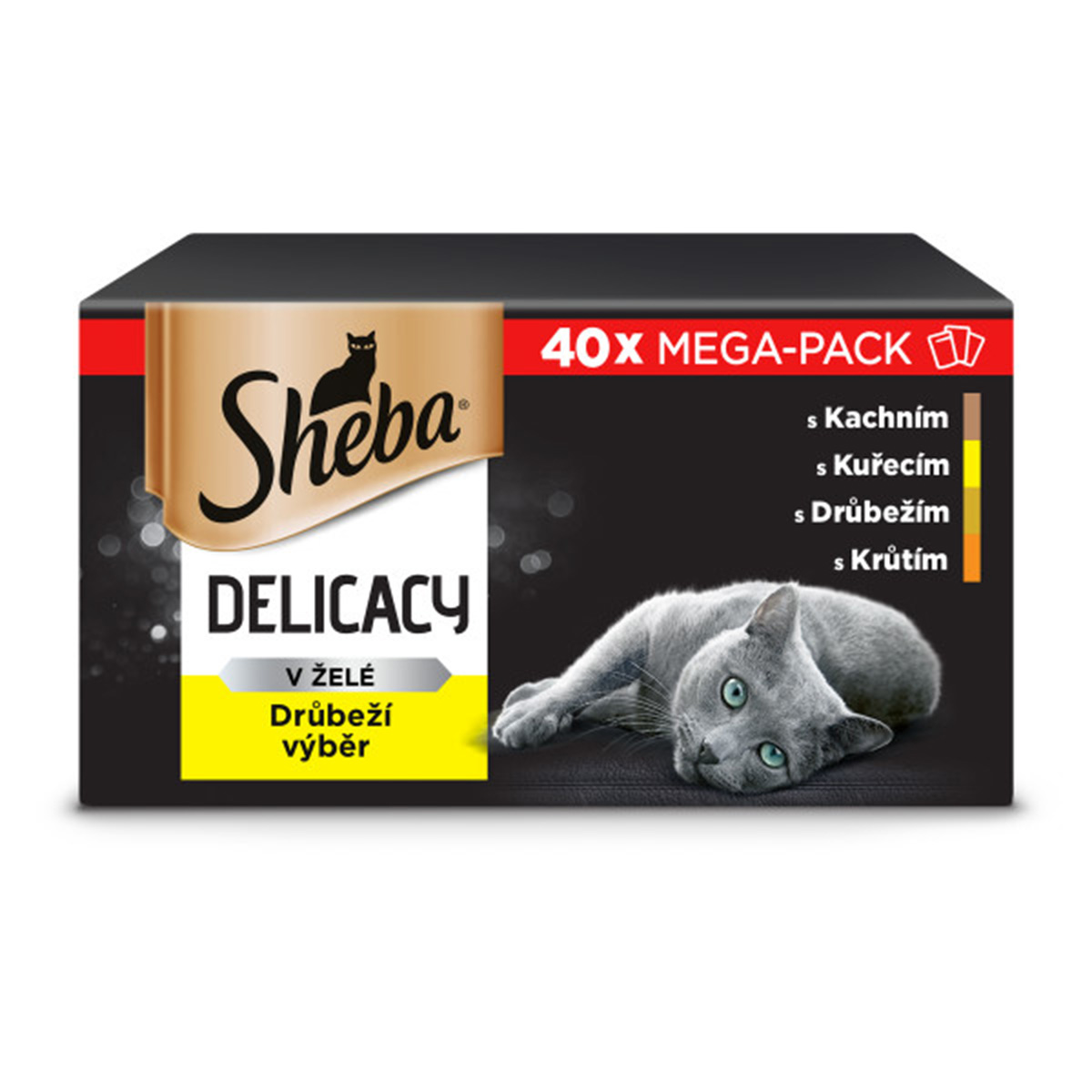 Levně Sheba Adult kapsičky drůbeží výběr v želé 40 x 85 g