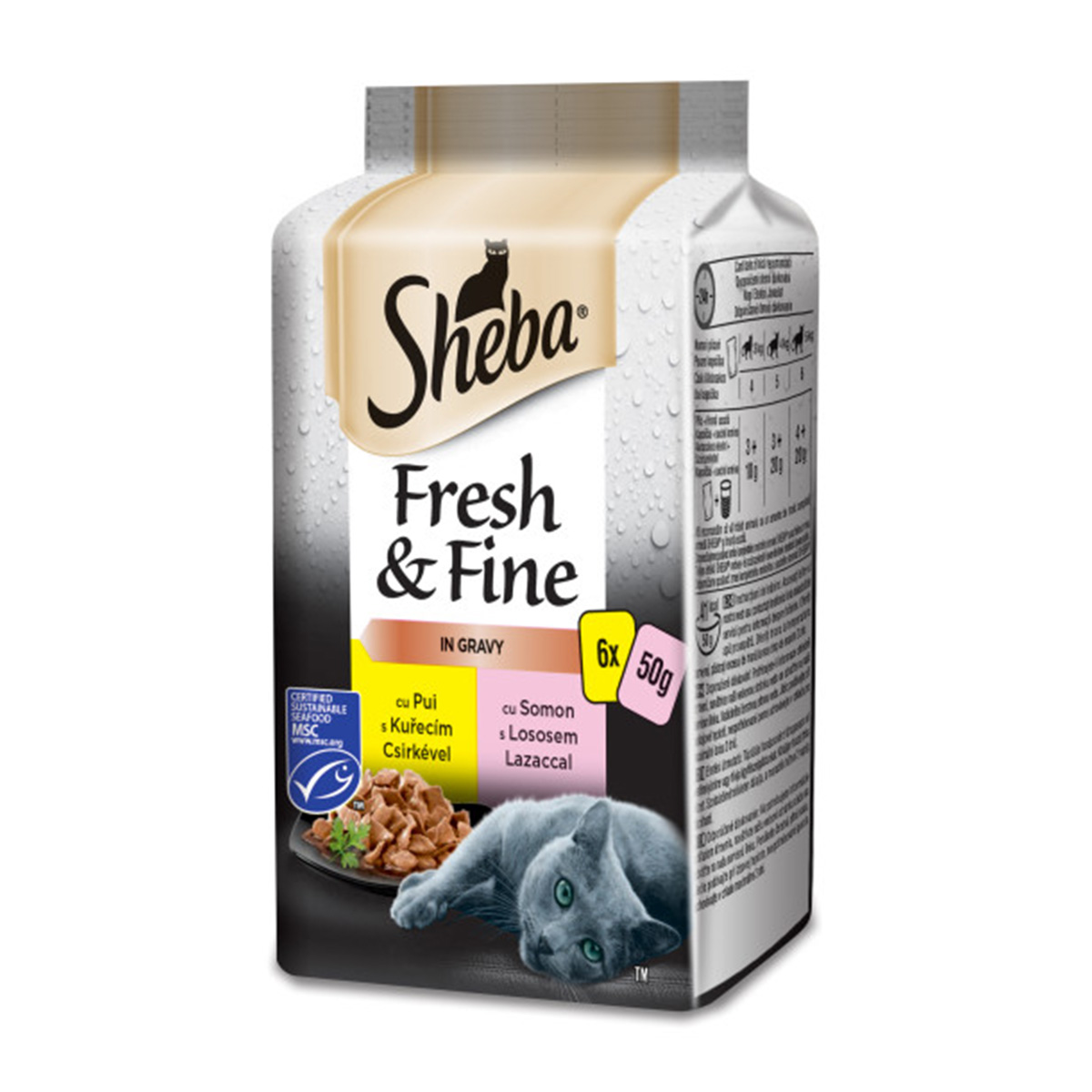 Sheba Fresh & Fine kapsičky mixovaný výběr ve šťávě 6 x 50 g