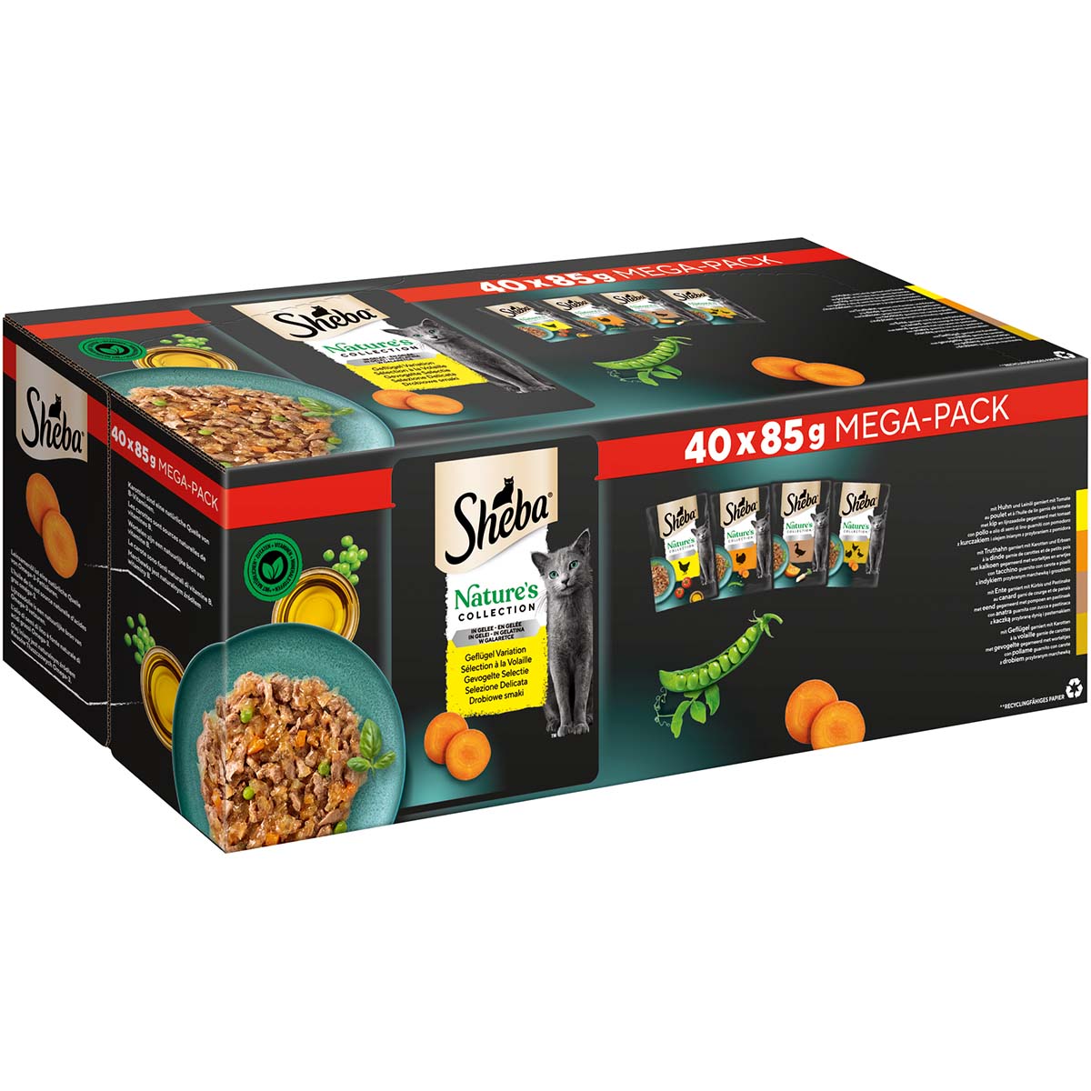 SHEBA® Geflügel Variation in Gelee 40x85g