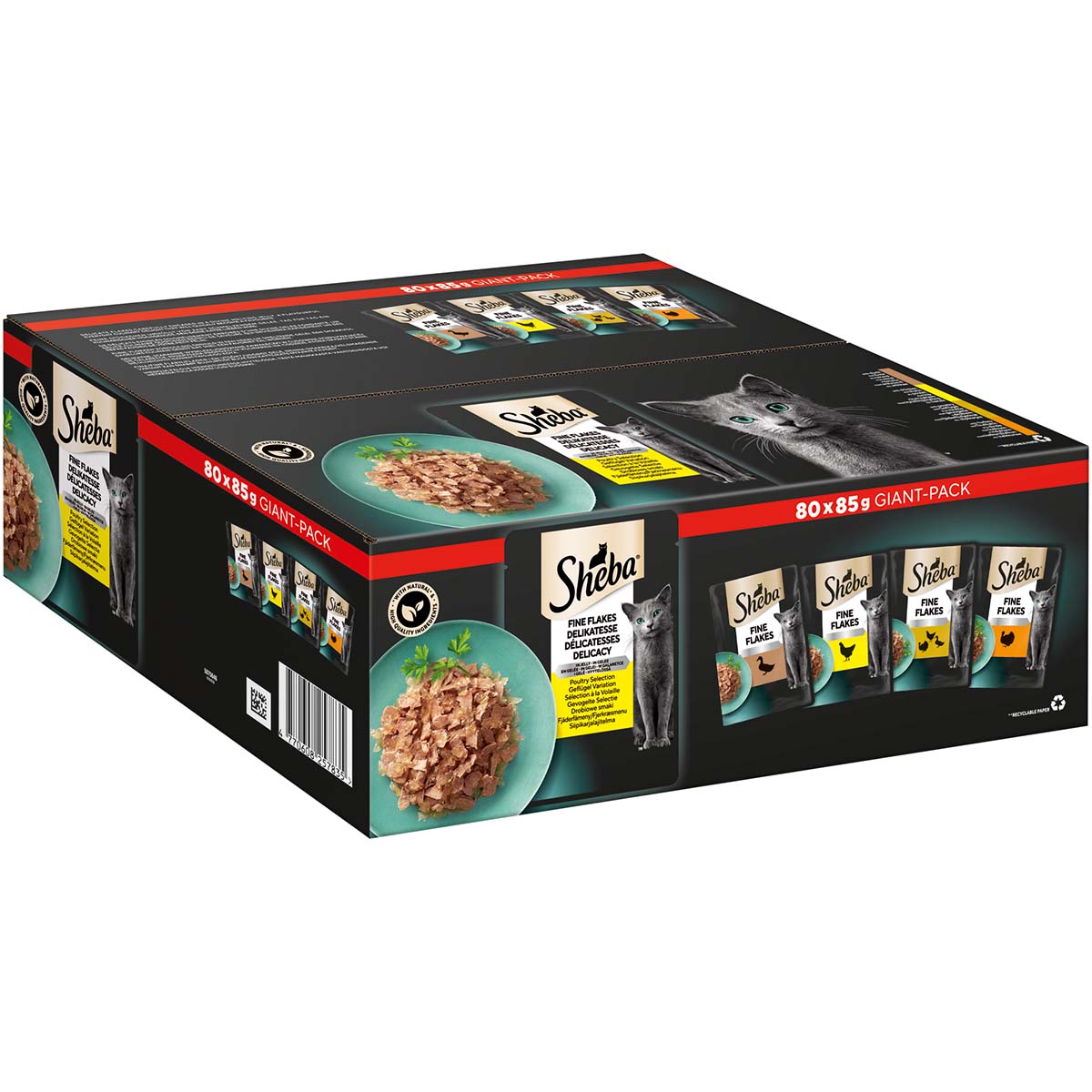 Sheba Giant Pack Geflügel Variation in Gelee 80x85g