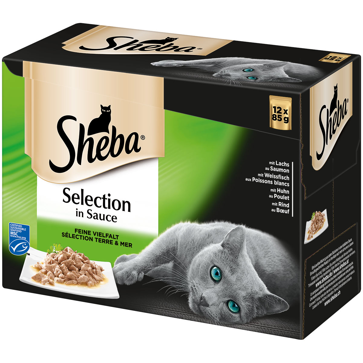 Sheba Selection v omáčce Feine Vielfalt 12 × 85 g