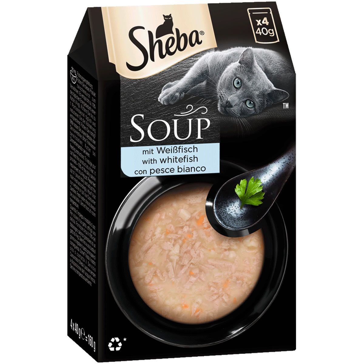 SHEBA Soup mit Weißfisch 32x40g