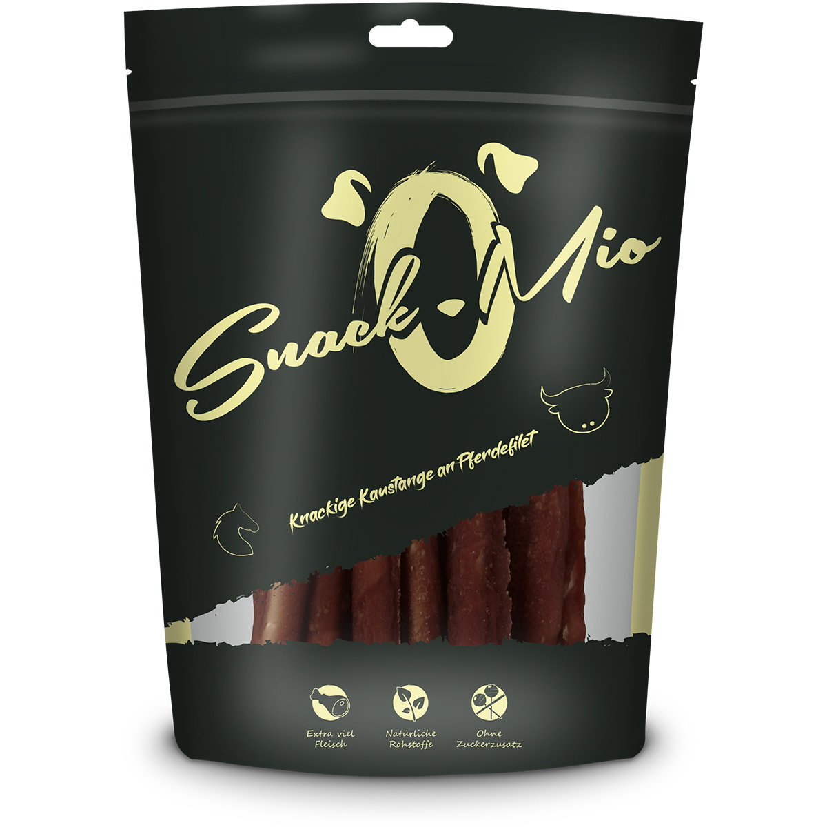 SnackOMio – křupavá žvýkací tyčinka na koňském filetu 3 × 70 g