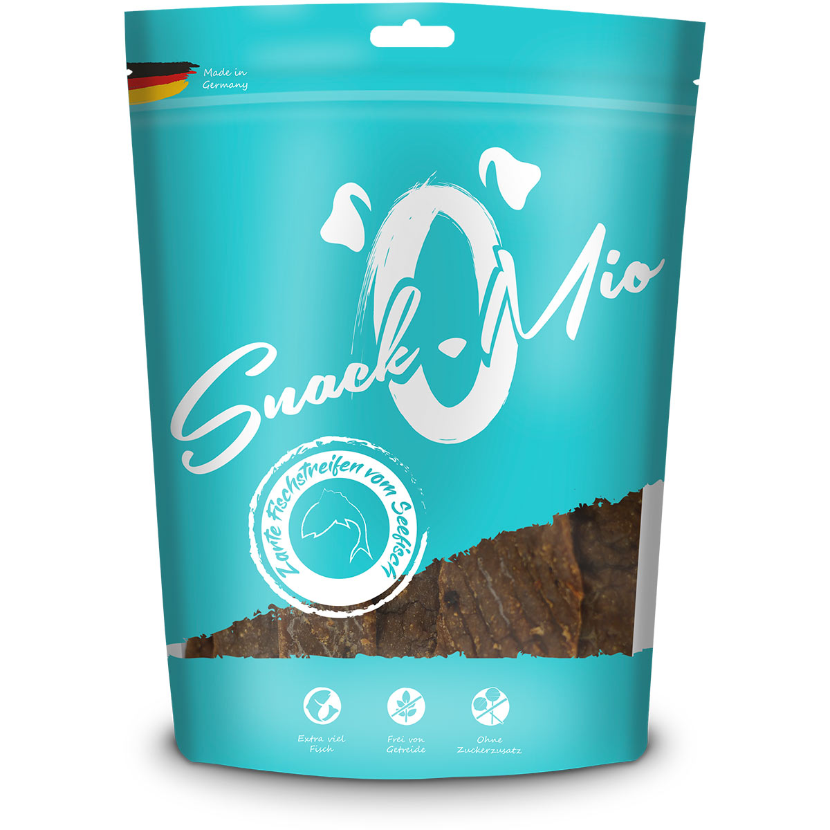 SnackOMio – jemné proužky z mořských ryb 125 g