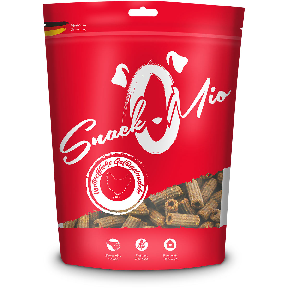 SnackOMio – vortreffliche Geflügelnudeln 125g