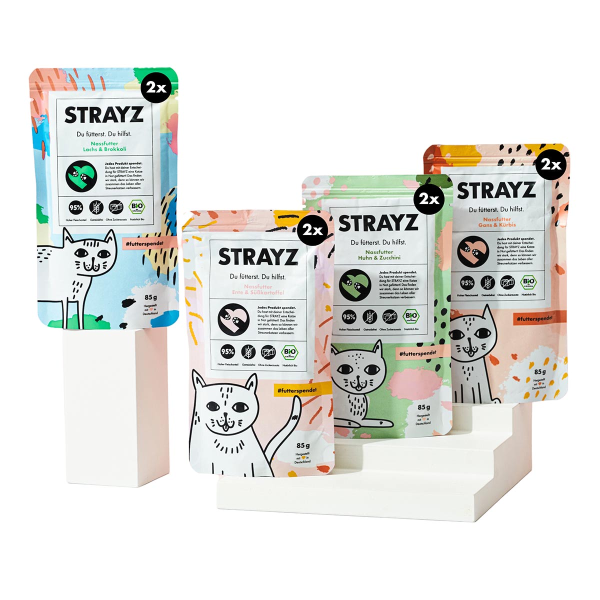 Levně STRAYZ BIO balení se vzorky 8 × 85 g