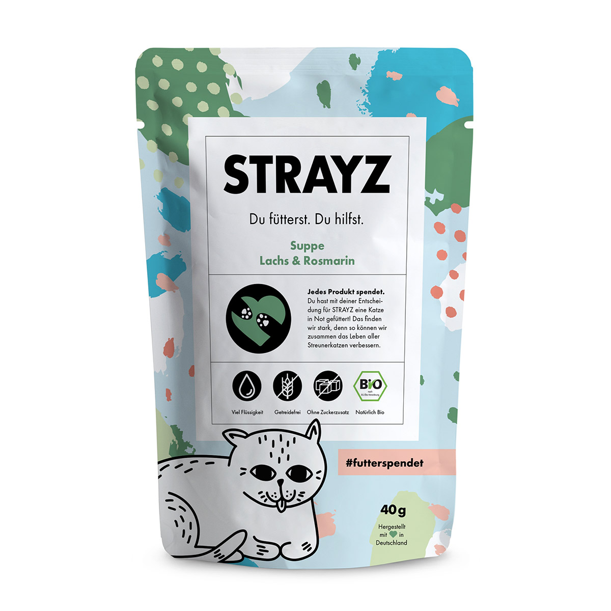 Levně STRAYZ BIO polévka s lososem a rozmarýnem 14 × 40 g