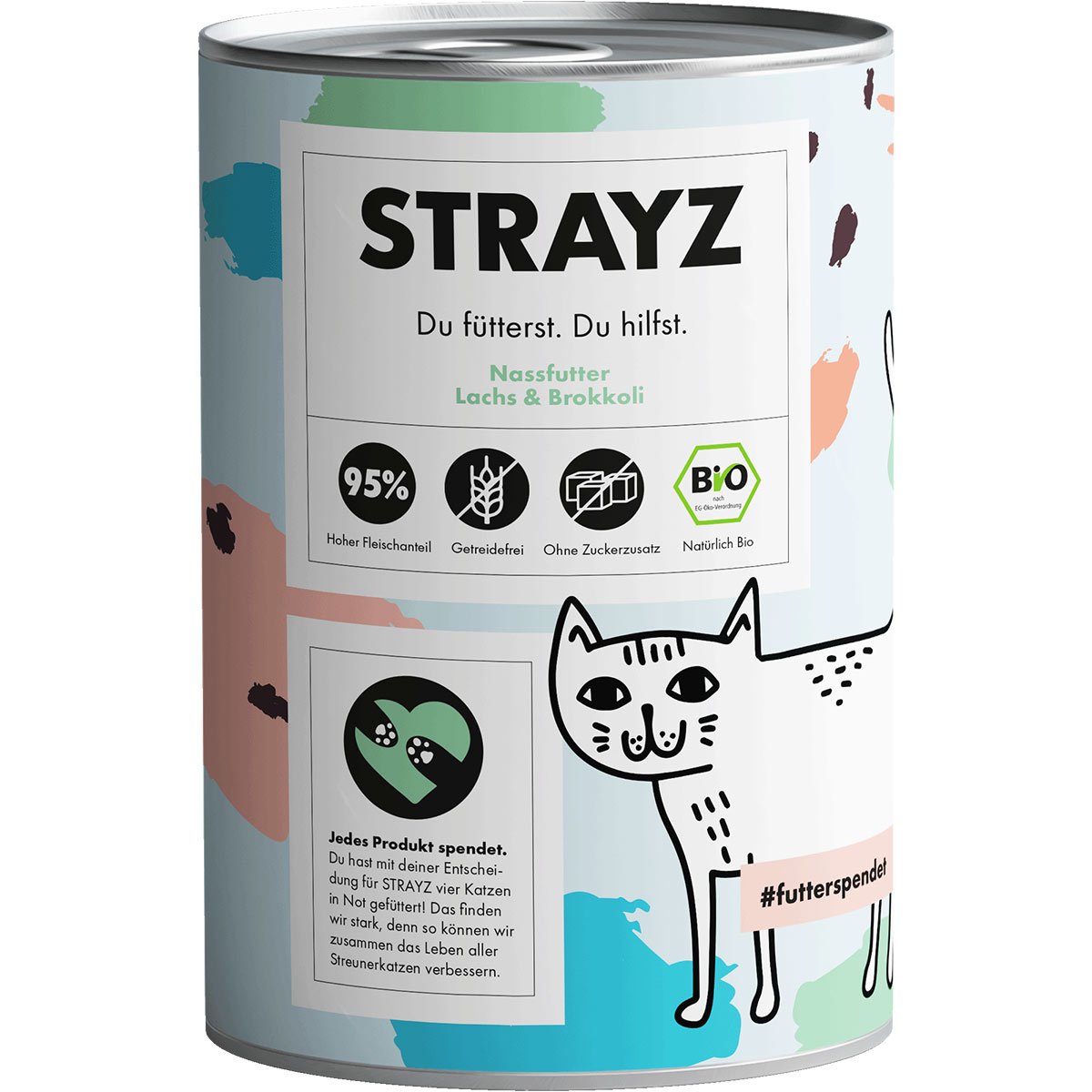 Levně STRAYZ bio losos a brokolice 6 × 400 g