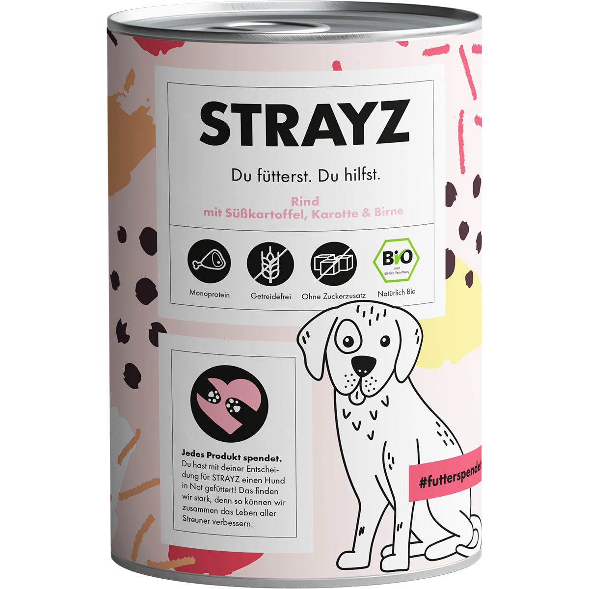 Levně STRAYZ BIO hovězí s batáty, mrkví a hruškou 6 × 400 g