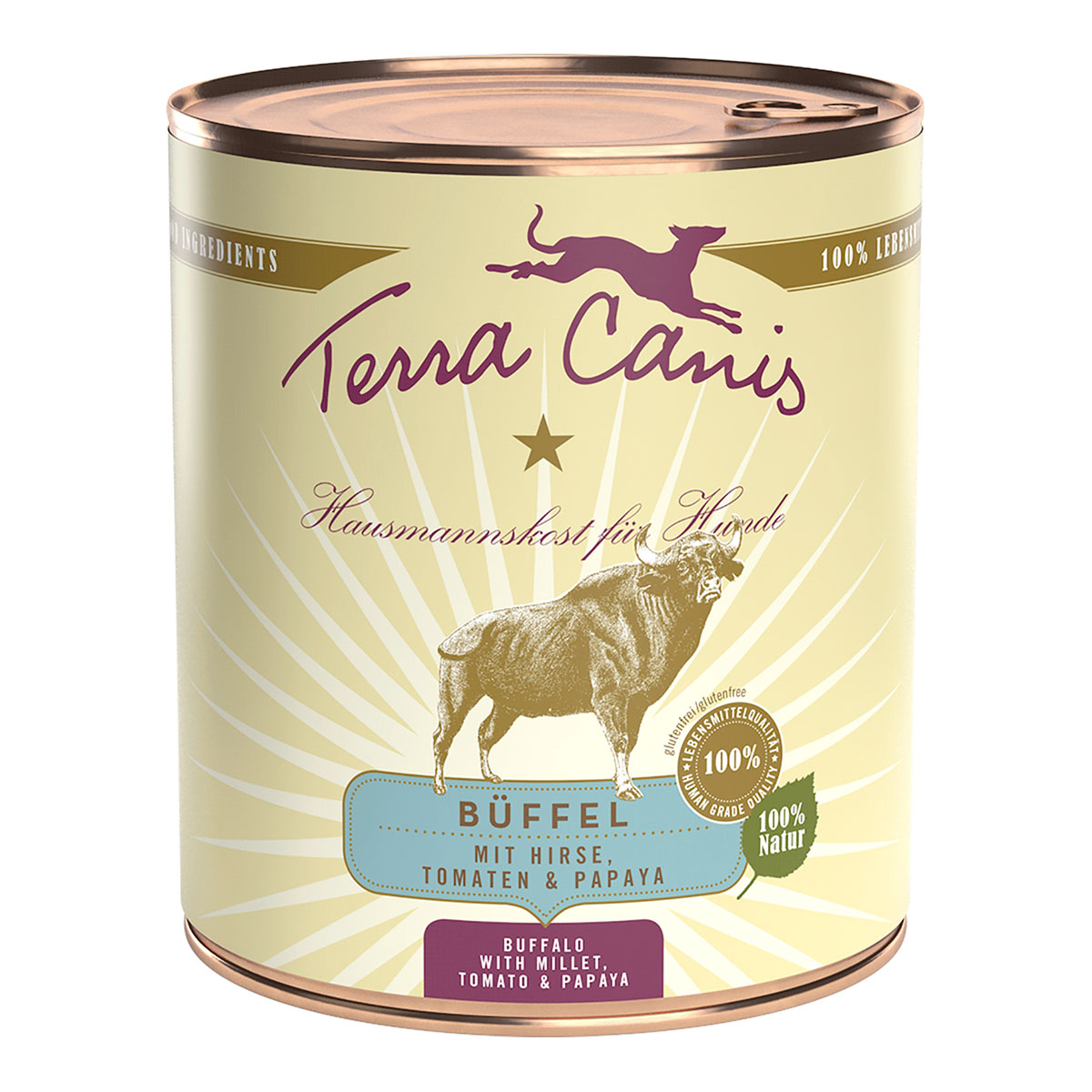 Levně Terra Canis CLASSIC – buvol s jáhlami, rajčaty a papájou 12 × 800 g