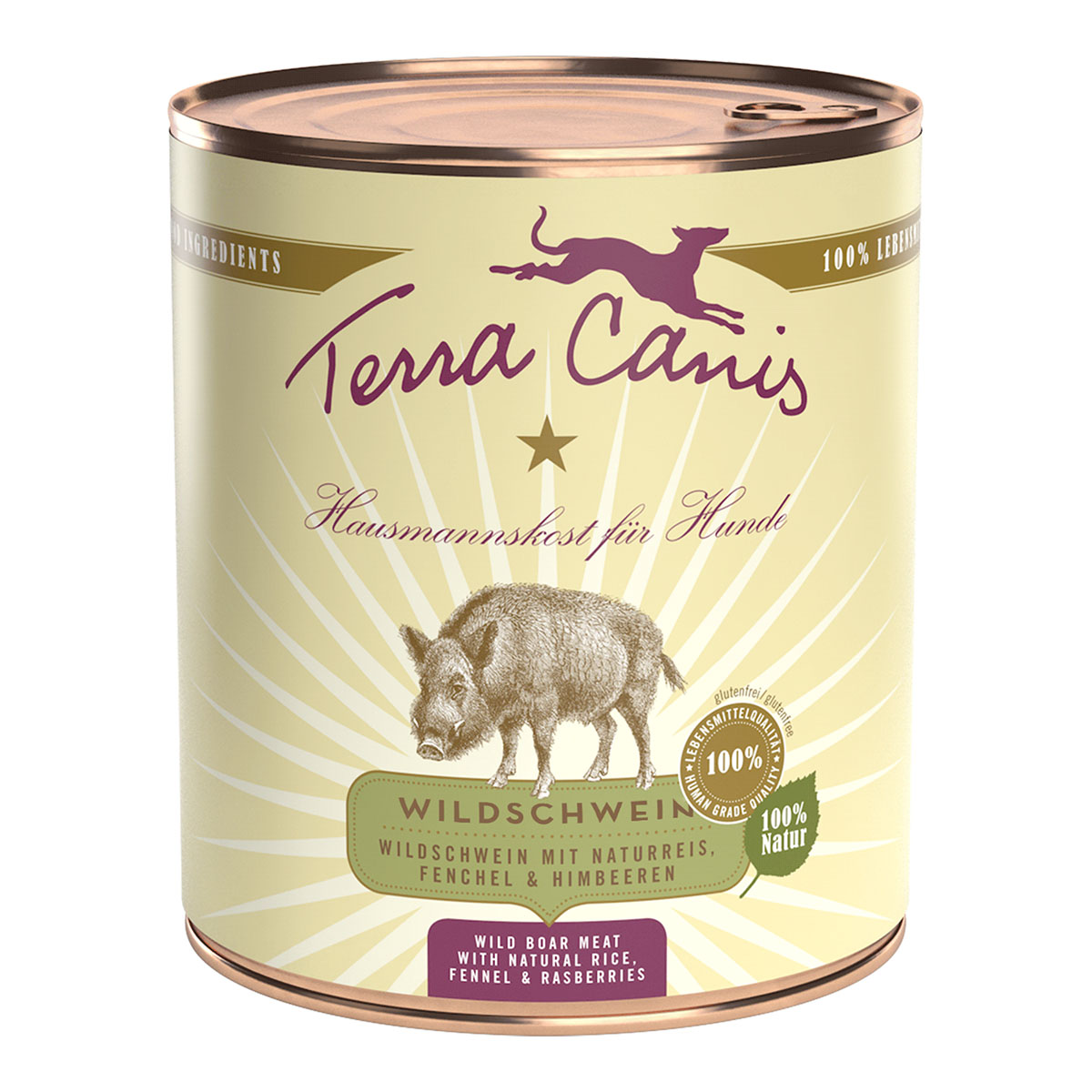 Terra Canis CLASSIC divočák s hnědou rýží, fenyklem a malinami 12 × 800 g