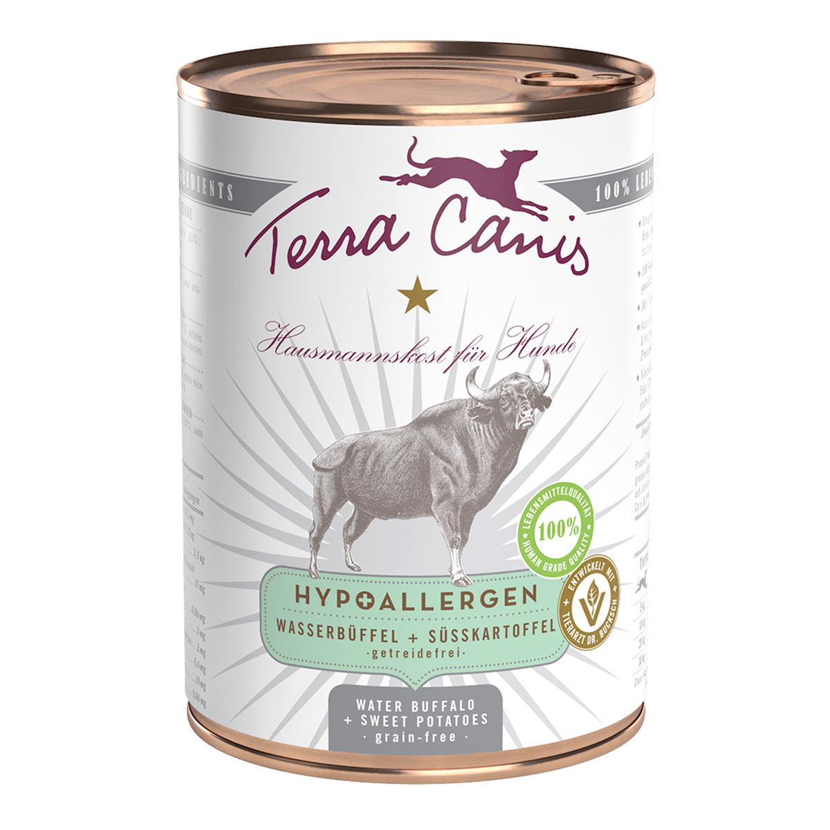 Levně Terra Canis HYPOALLERGEN – vodní buvol s batáty 6 × 400 g