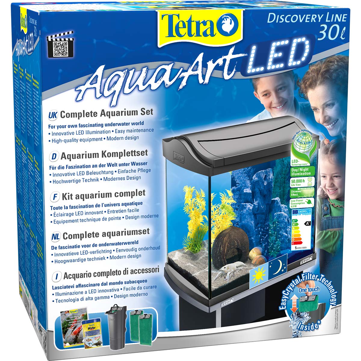 Tetra AquaArt LED akvárium sada, antracitová 30
