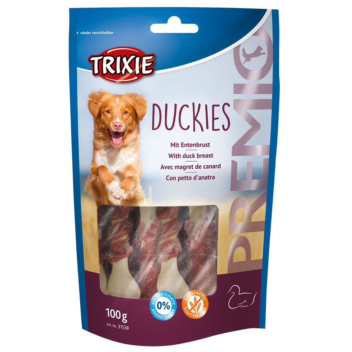 Levně Trixie PREMIO Duckies pamlsek pro psy 10 × 100 g