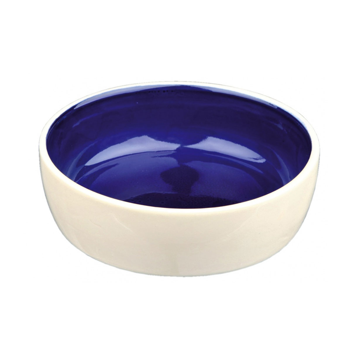 Trixie Keramiknapf Katze, 0,3l/ø13cm creme/blau