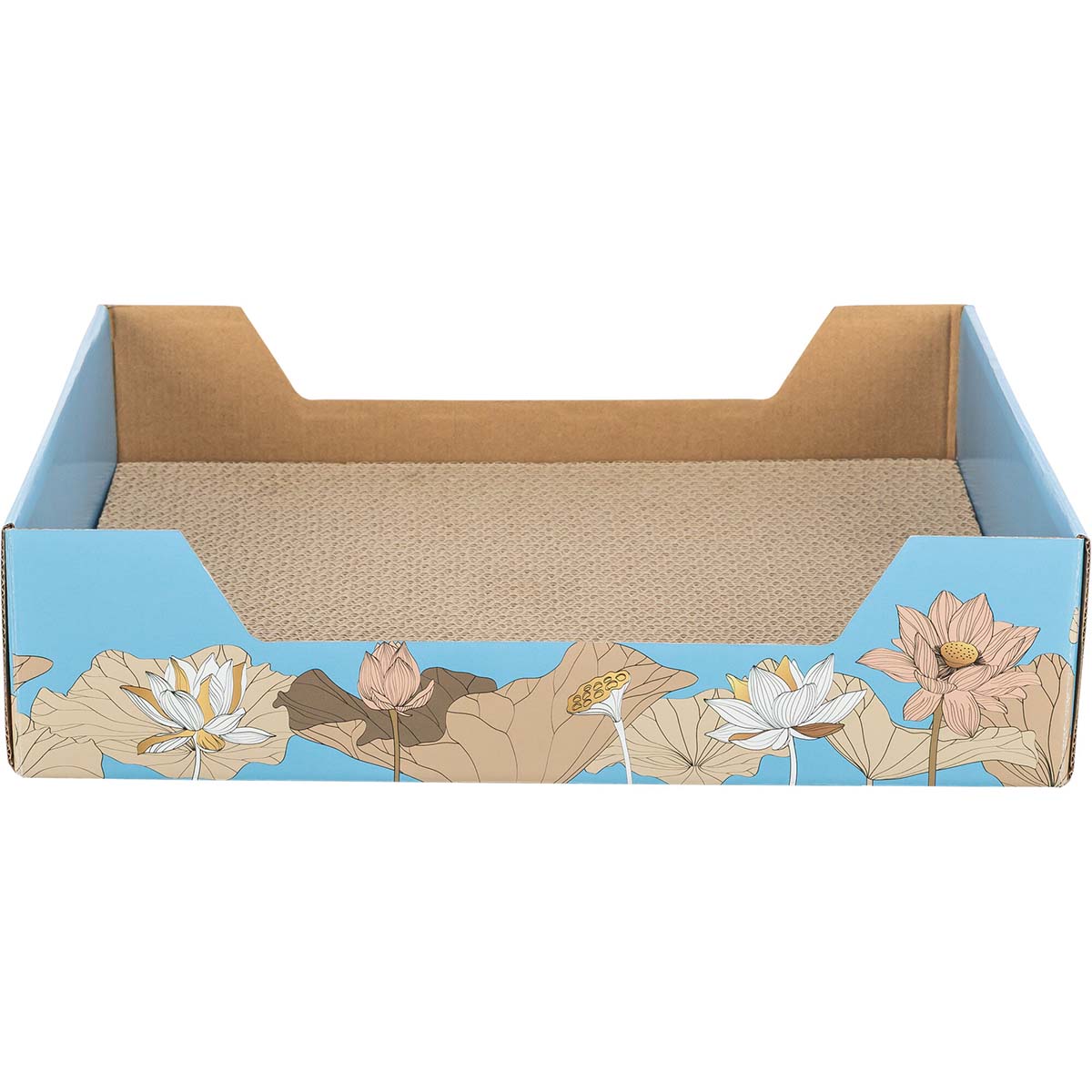 TRIXIE Kratzpappe Floral mit Katzenminze Hellblau