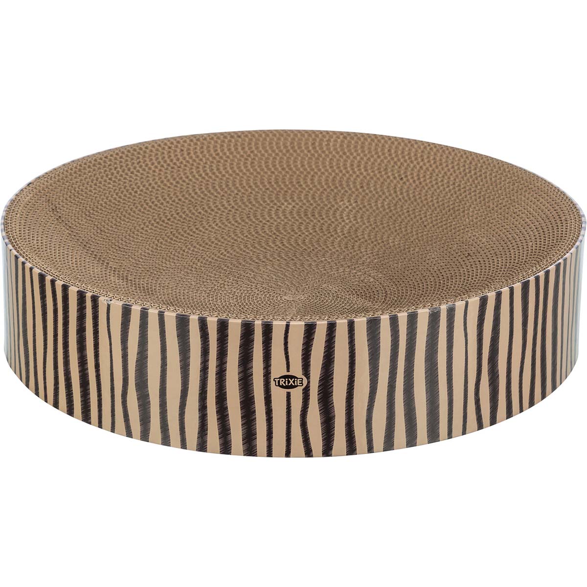 TRIXIE Kratzpappe rund mit Katzenminze, ø 45 × 10 cm Zebra