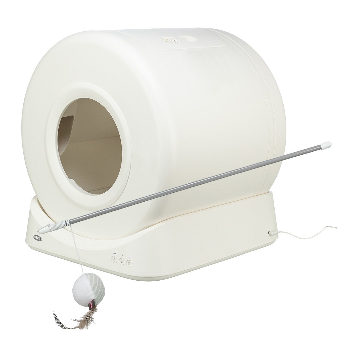 TRIXIE Smarte selbstreinigende Katzentoilette - App gesteuert + GRATIS Spielangel mit Katzenminze