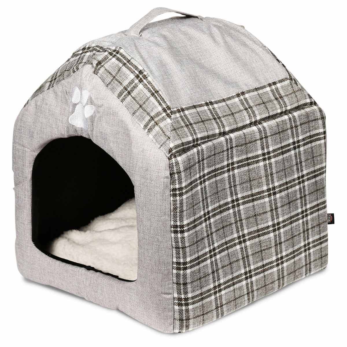 Trixie Kuschelhöhle Silas grau/creme 40x45x40cm | Rückläufer