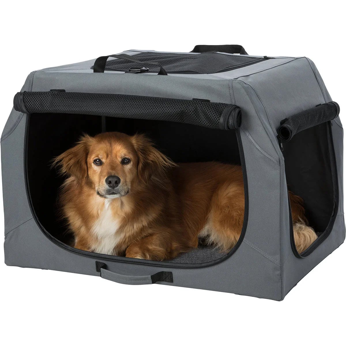 Trixie Soft Kennel Easy S–M: 71x49x51 cm grau | Rückläufer