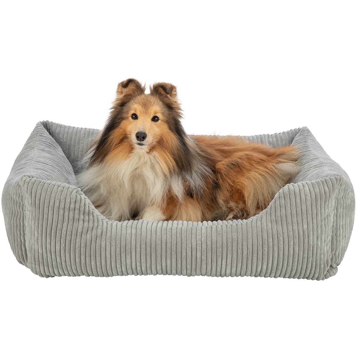 Trixie Vital Bett Jonna Cordplüsch 80×60cm grau | Rückläufer