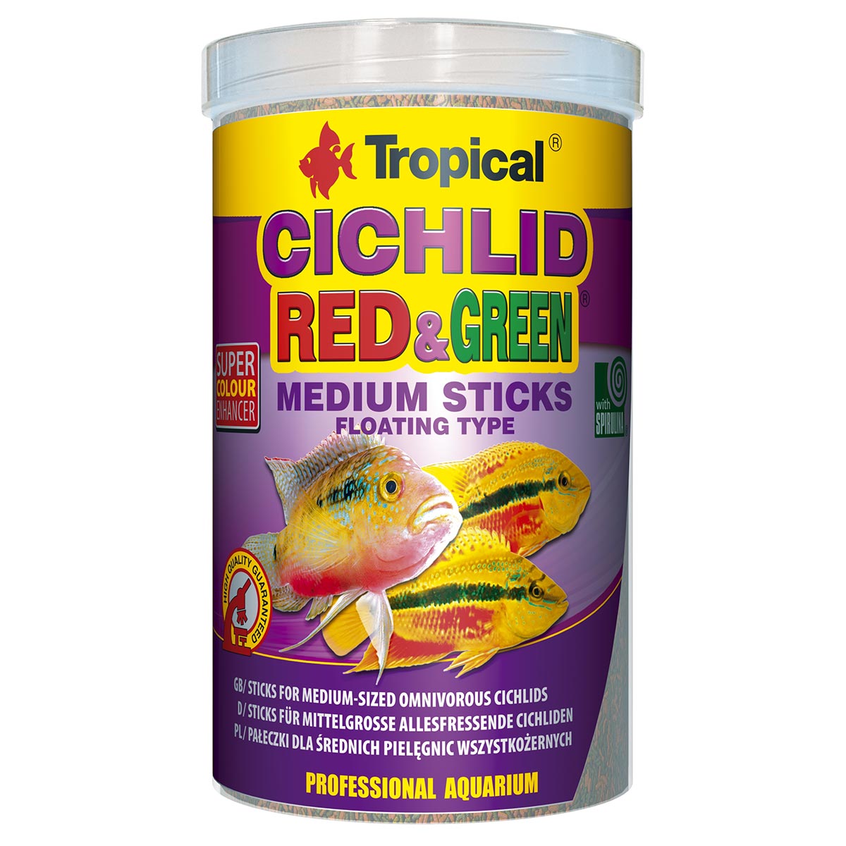 Tropical Cichlid Red&Green Medium Sticks, 1 l
