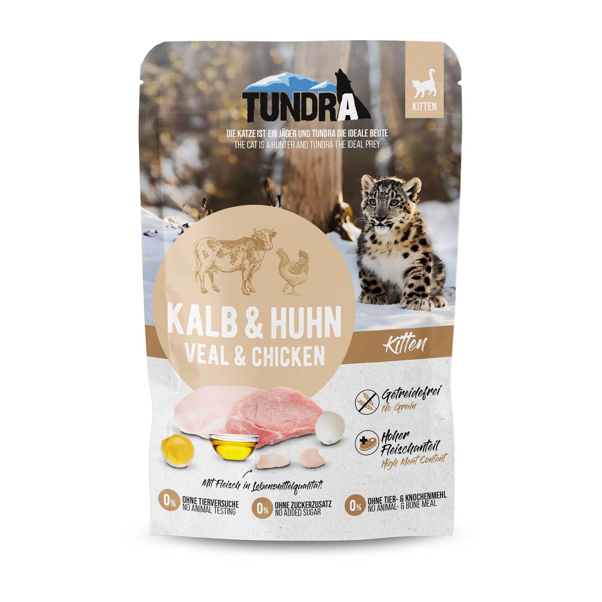 Tundra Cat Pouchpack Kitten Kalb &amp; Huhn
