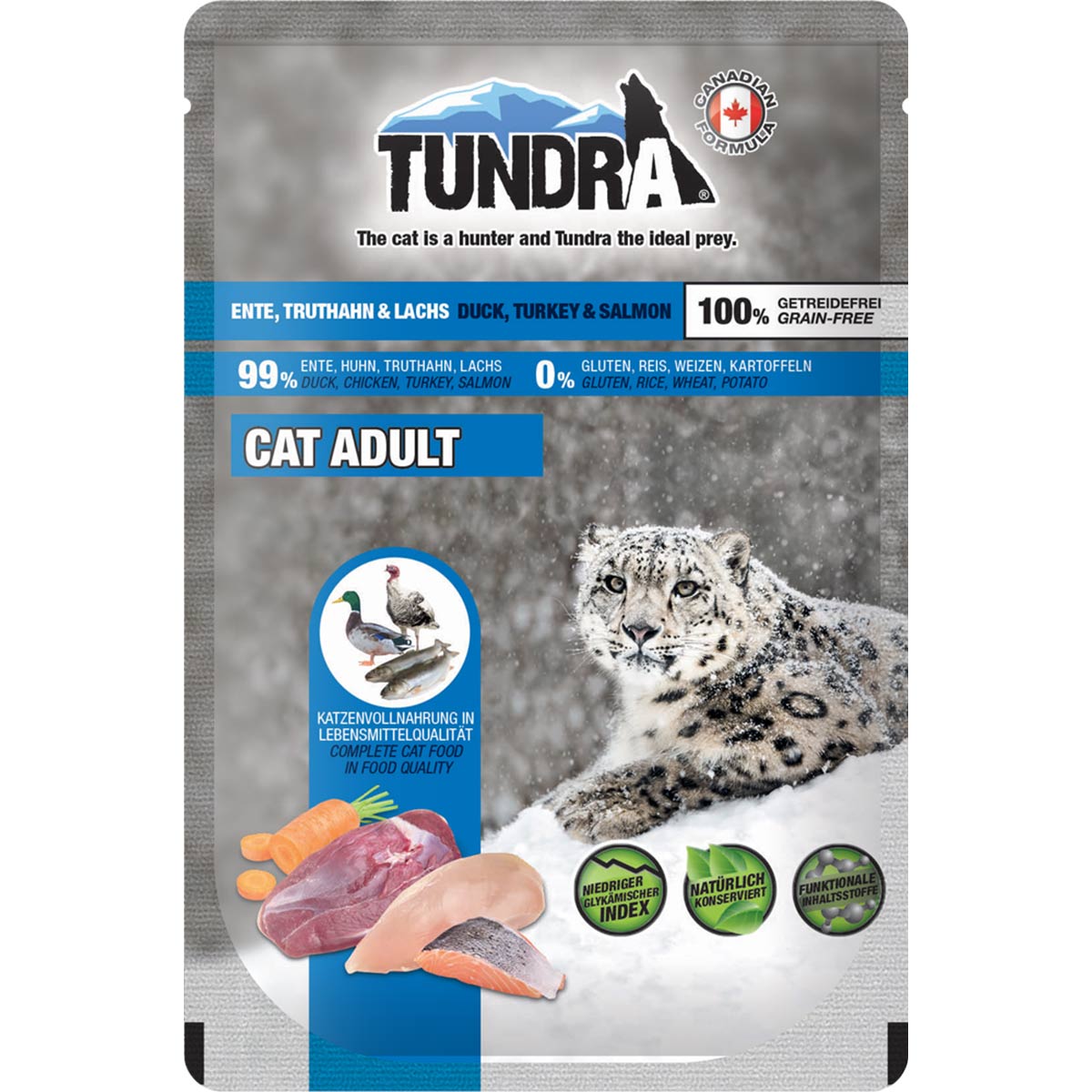 Tundra Cat Pouchpack Ente, Truthahn & Lachs 16x85g