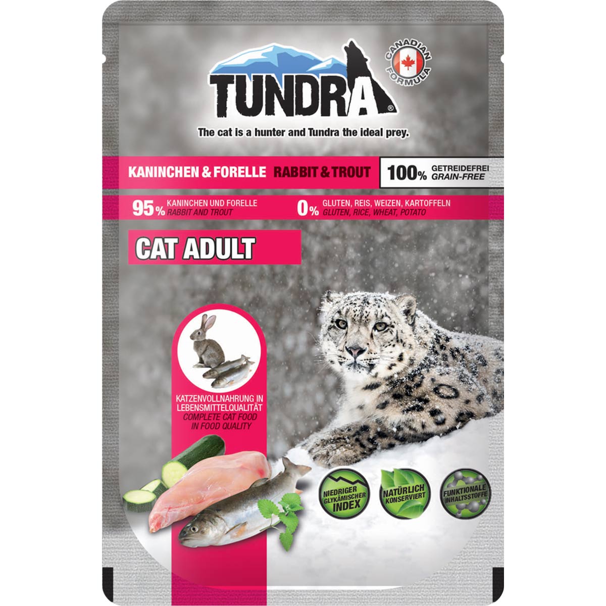 Tundra Cat Pouchpack Kaninchen & Forelle 16x85g