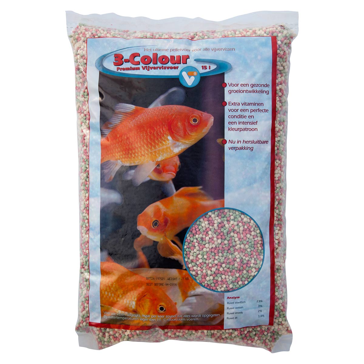 Levně Velda 3-Colour Pellets Premium krmivo pro ryby, 15 l