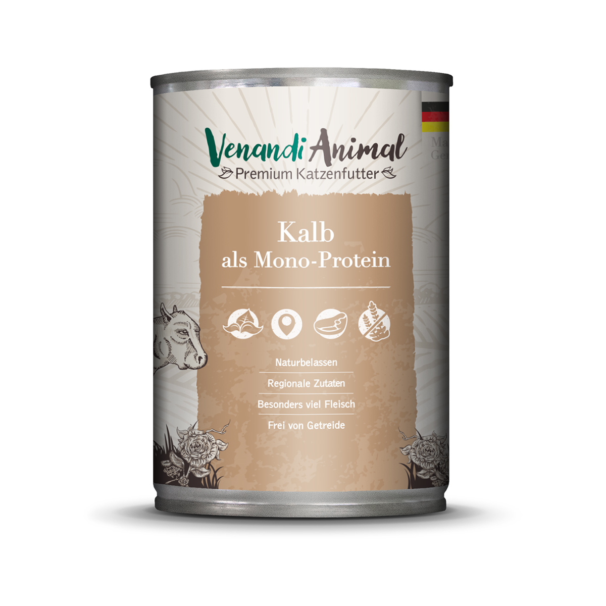 Venandi Animal – Kalb als Monoprotein 24x400g