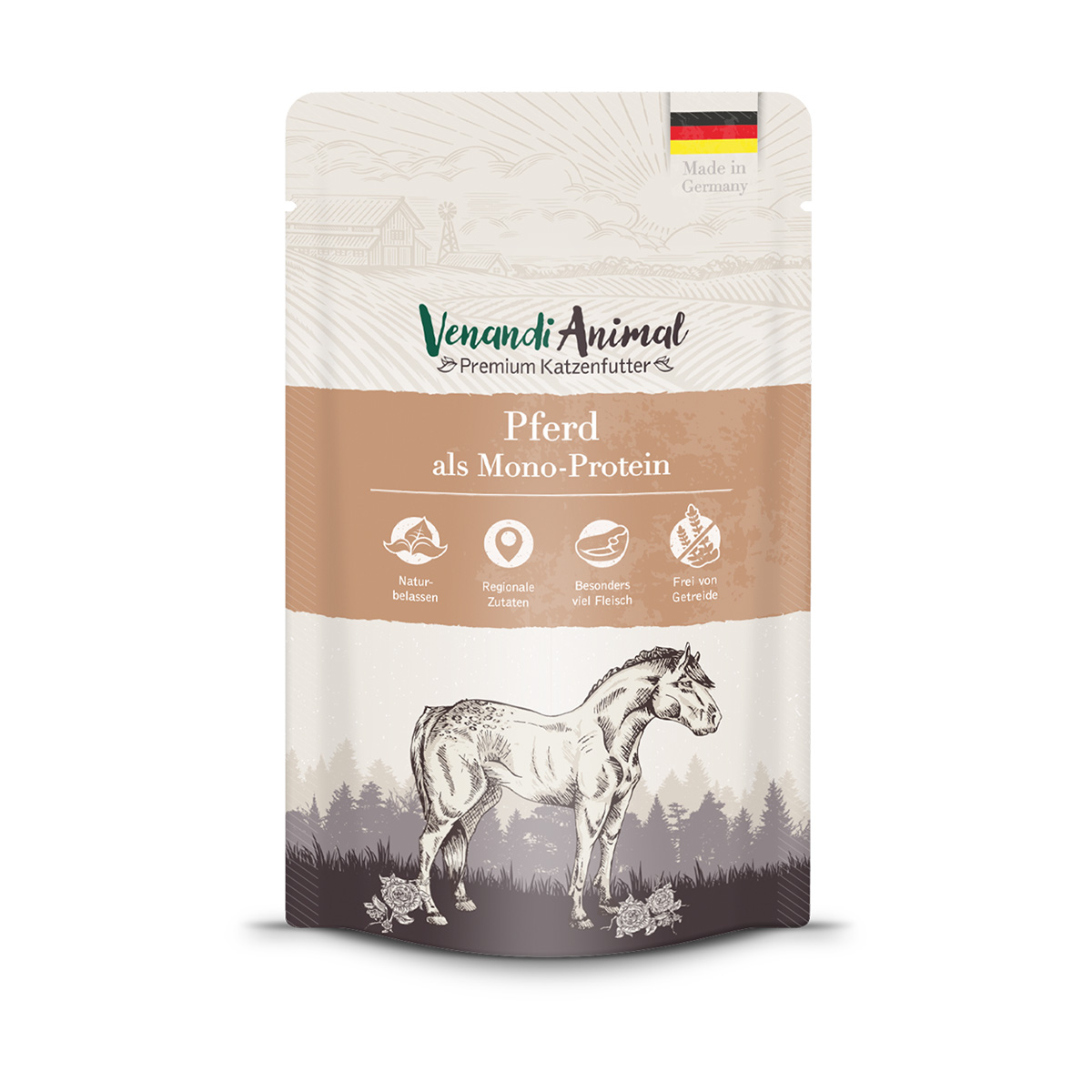 Venandi Animal – Pferd als Monoprotein 12x125g