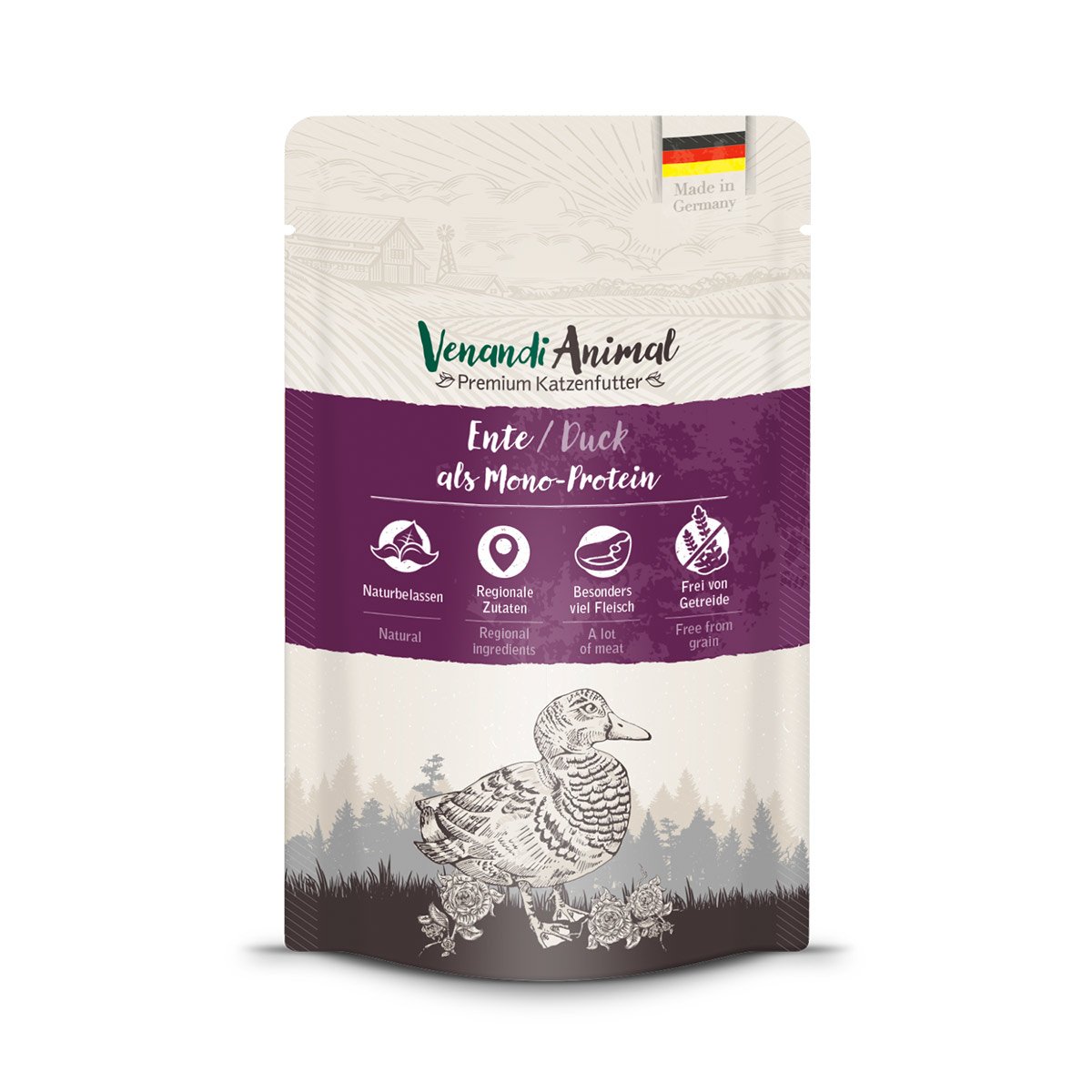 Levně Venandi Animal – kachna jako jediný zdroj bílkovin 12 × 125 g