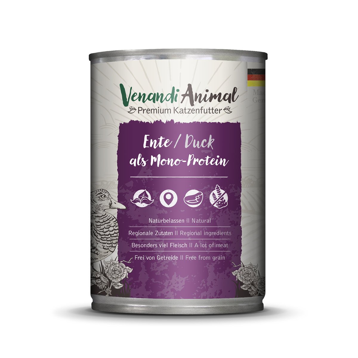 Venandi Animal – Ente als Monoprotein 12x400g