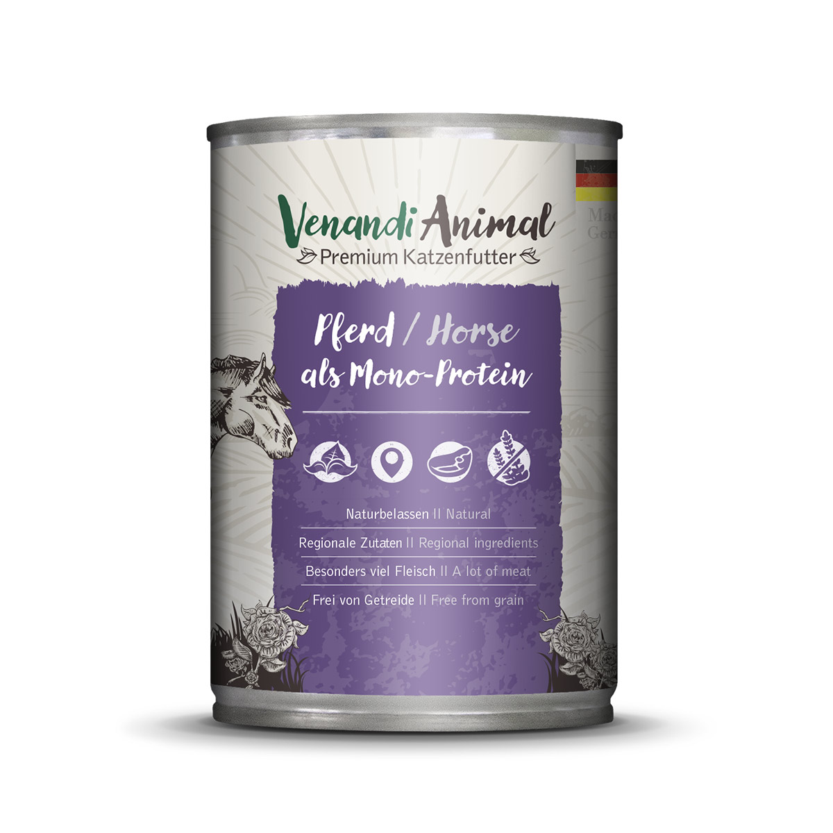 Venandi Animal – Pferd als Monoprotein 6x400g