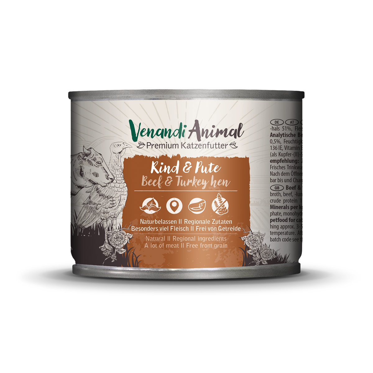 Levně Venandi Animal – hovězí a krůta 24 × 200 g