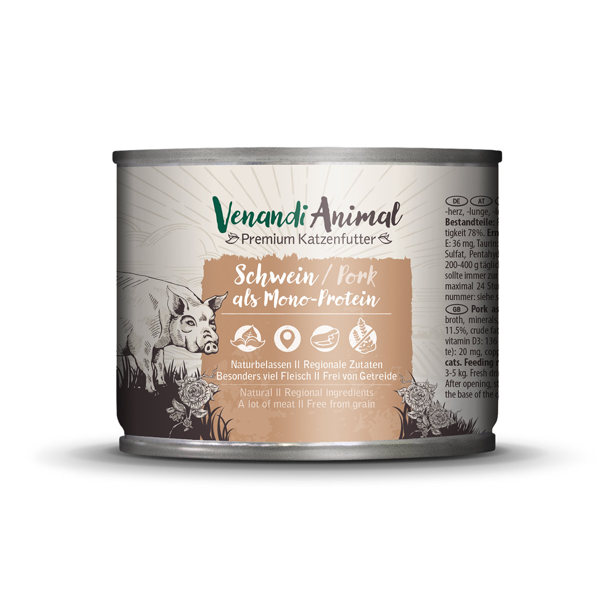 Venandi Animal – vepřové maso jako jediný zdroj bílkovin 24 × 200 g