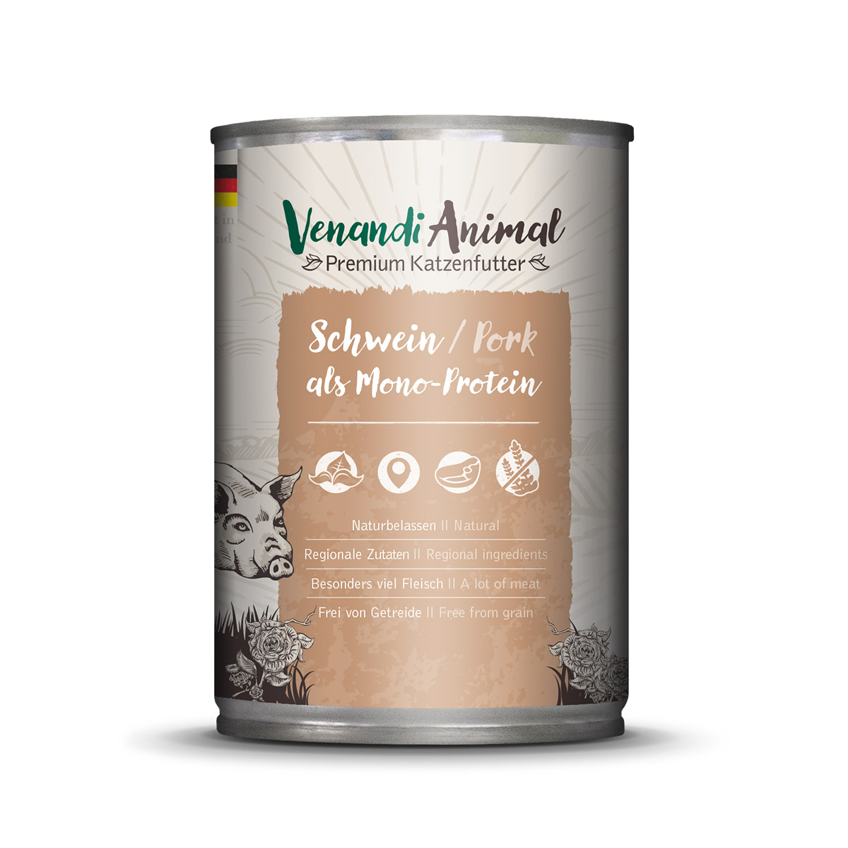 Venandi Animal – vepřové maso jako jediný zdroj bílkovin 6 × 400 g