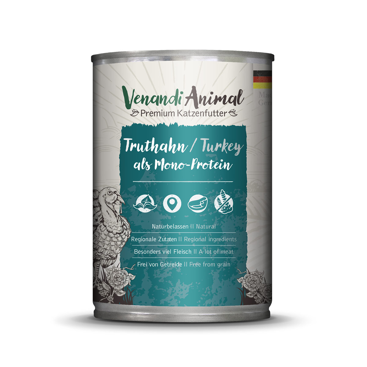 Venandi Animal – Truthahn als Monoprotein 12x400g