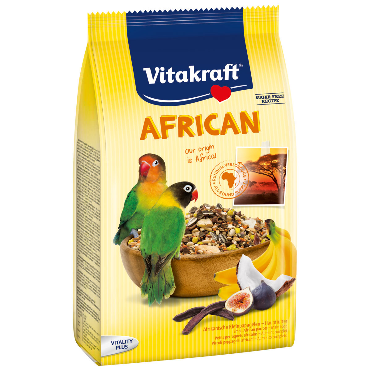 Levně Vitakraft African hlavní krmivo pro africké malé papoušky 750 g