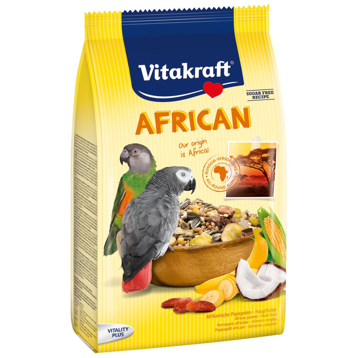 Levně Vitakraft African hlavní krmivo pro africké papoušky 5× 750 g