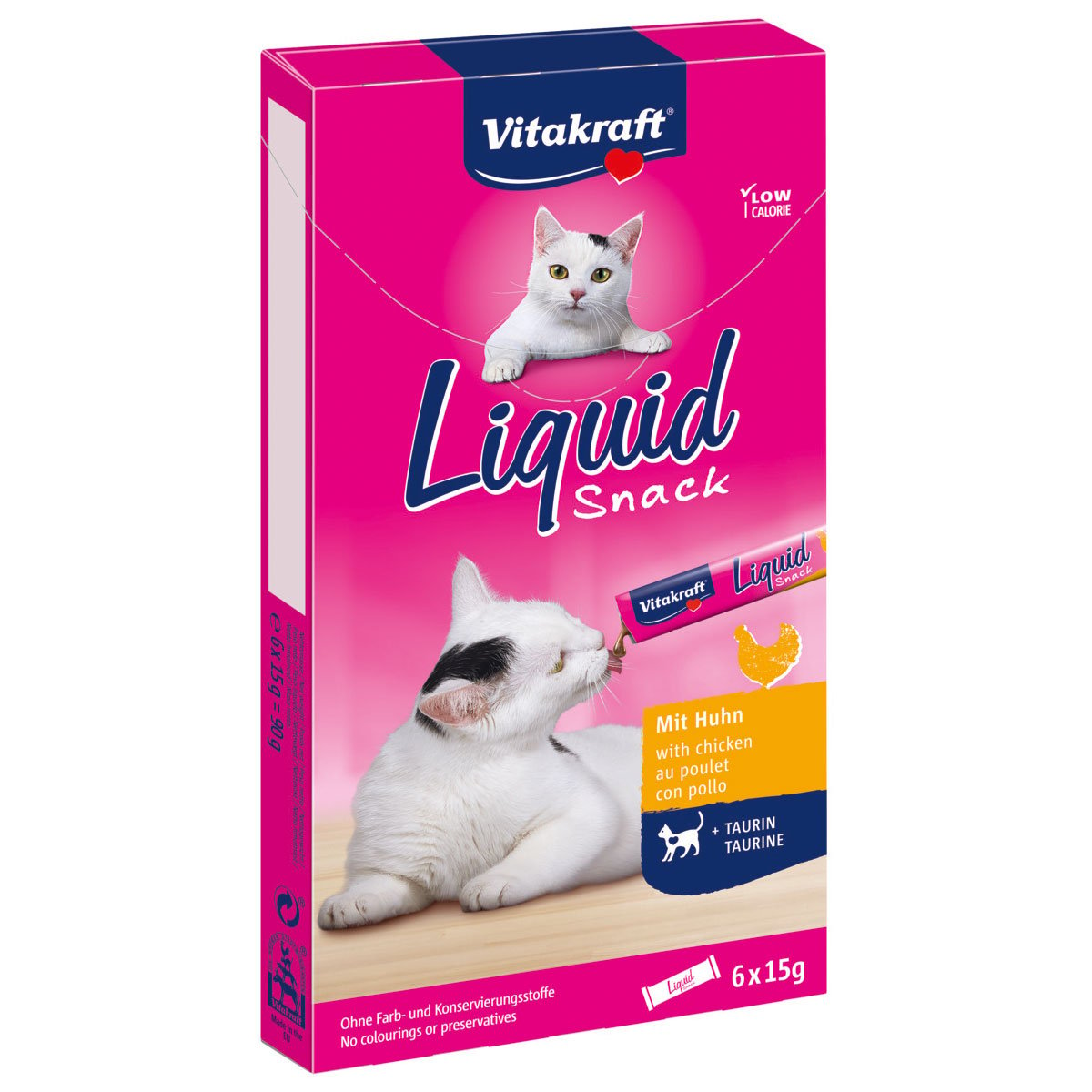 Levně Vitakraft Cat liquid Snack kuřecí 3 × 6 kusů