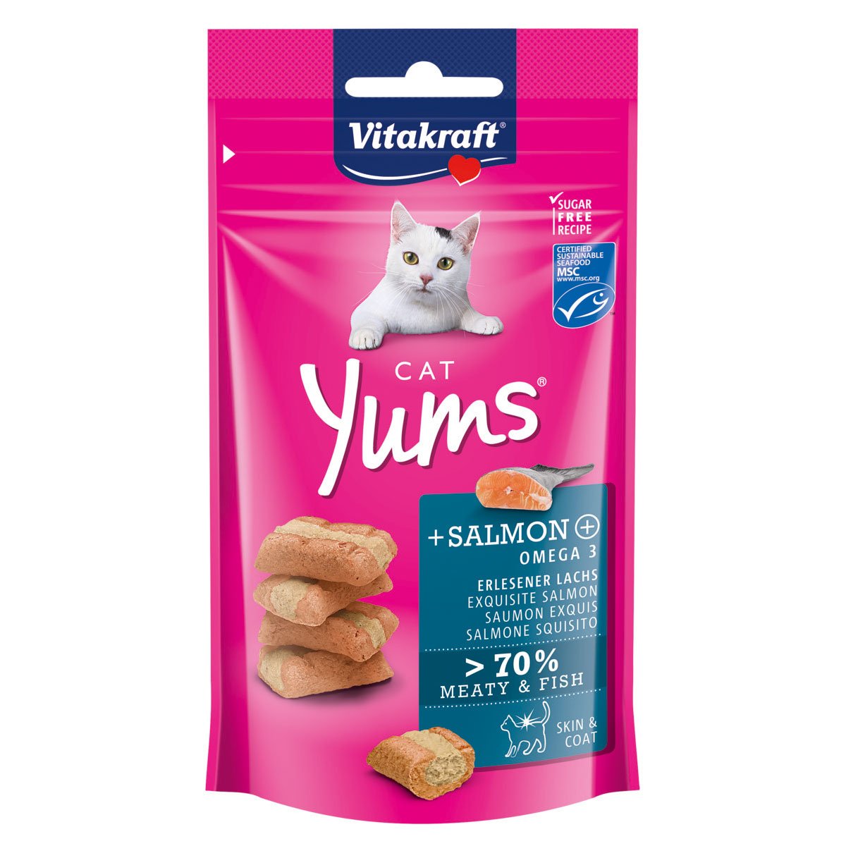 Levně Vitakraft Cat Yums losos 3 × 40 g