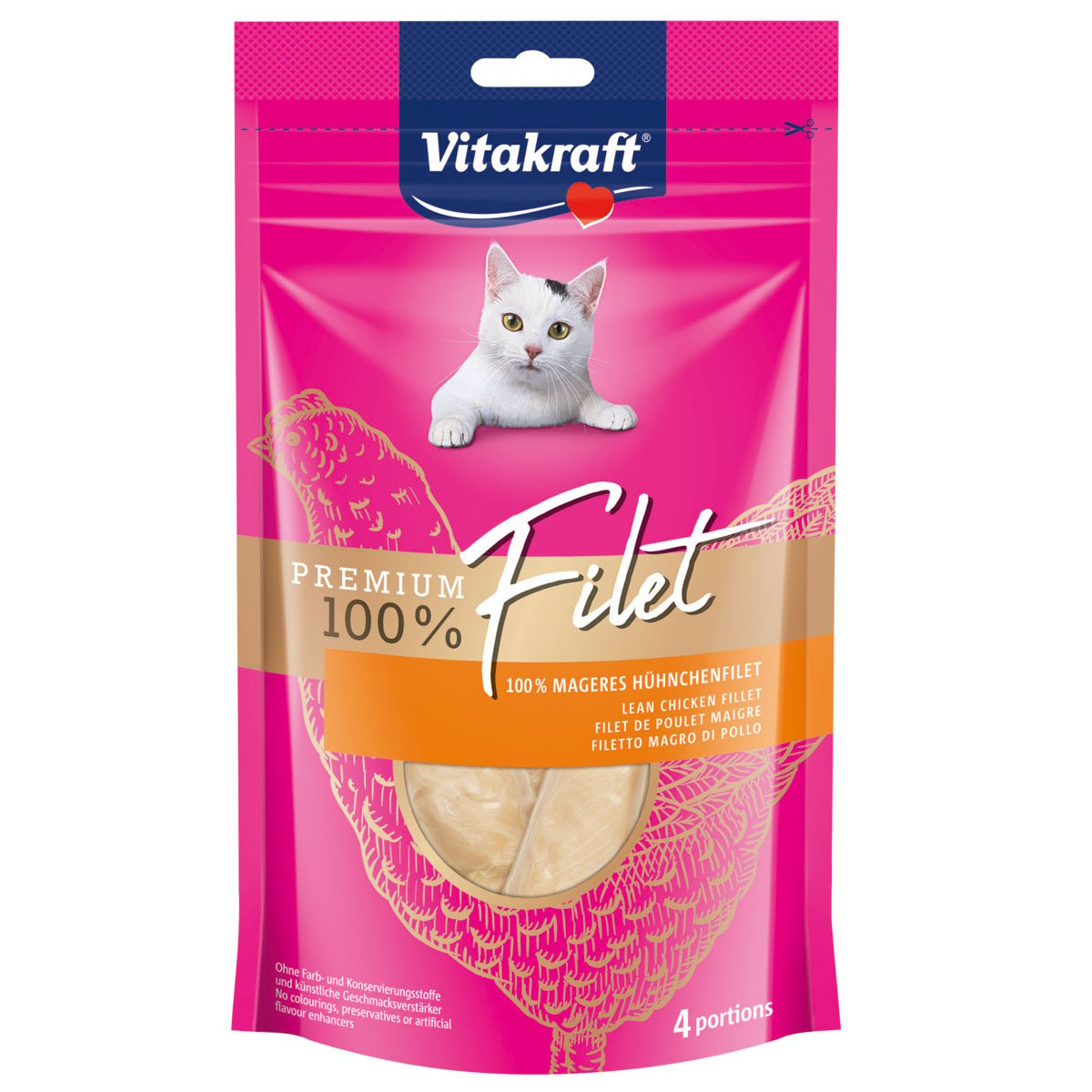 Vitakraft pamlsek pro kočky Premium Filet kuřecí 7× 4 ks